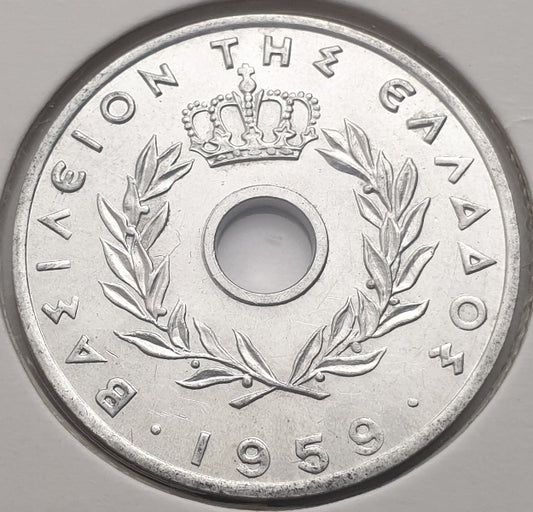 Greece - 20 Lepta 1959, Paul I, UNC