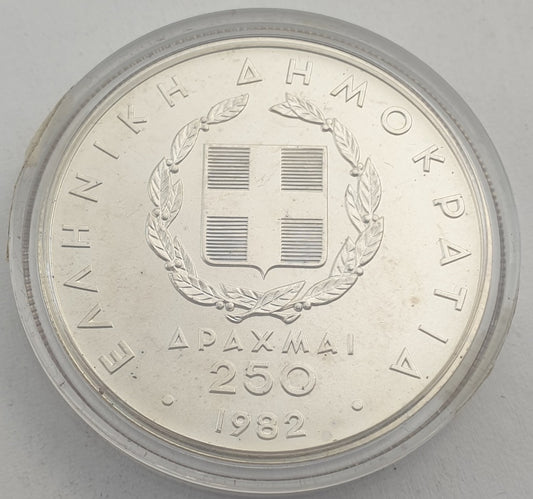 Greece - 250 Drachmai 1982, Silver