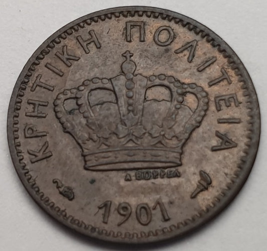 Greece - 1 Lepton 1901A, Crete