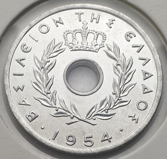 Greece - 10 Lepta 1954, Paul I, UNC